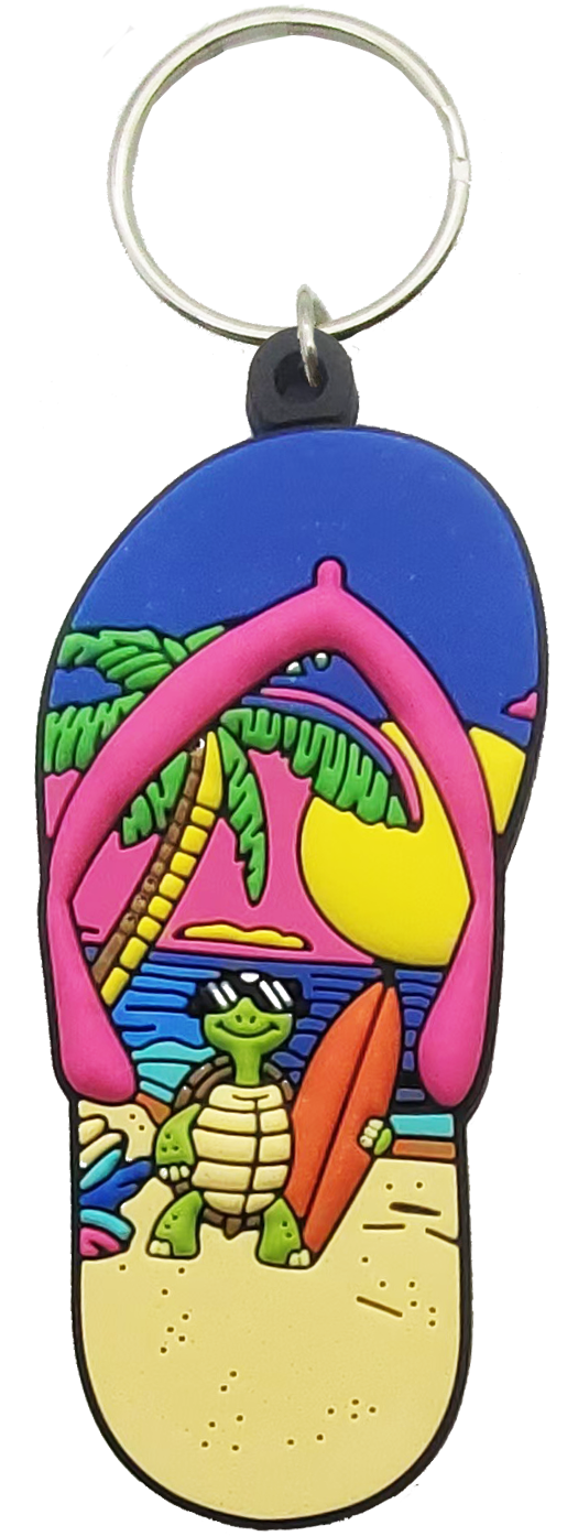 RK0205 PAD Flip Flop Surfing Turtle