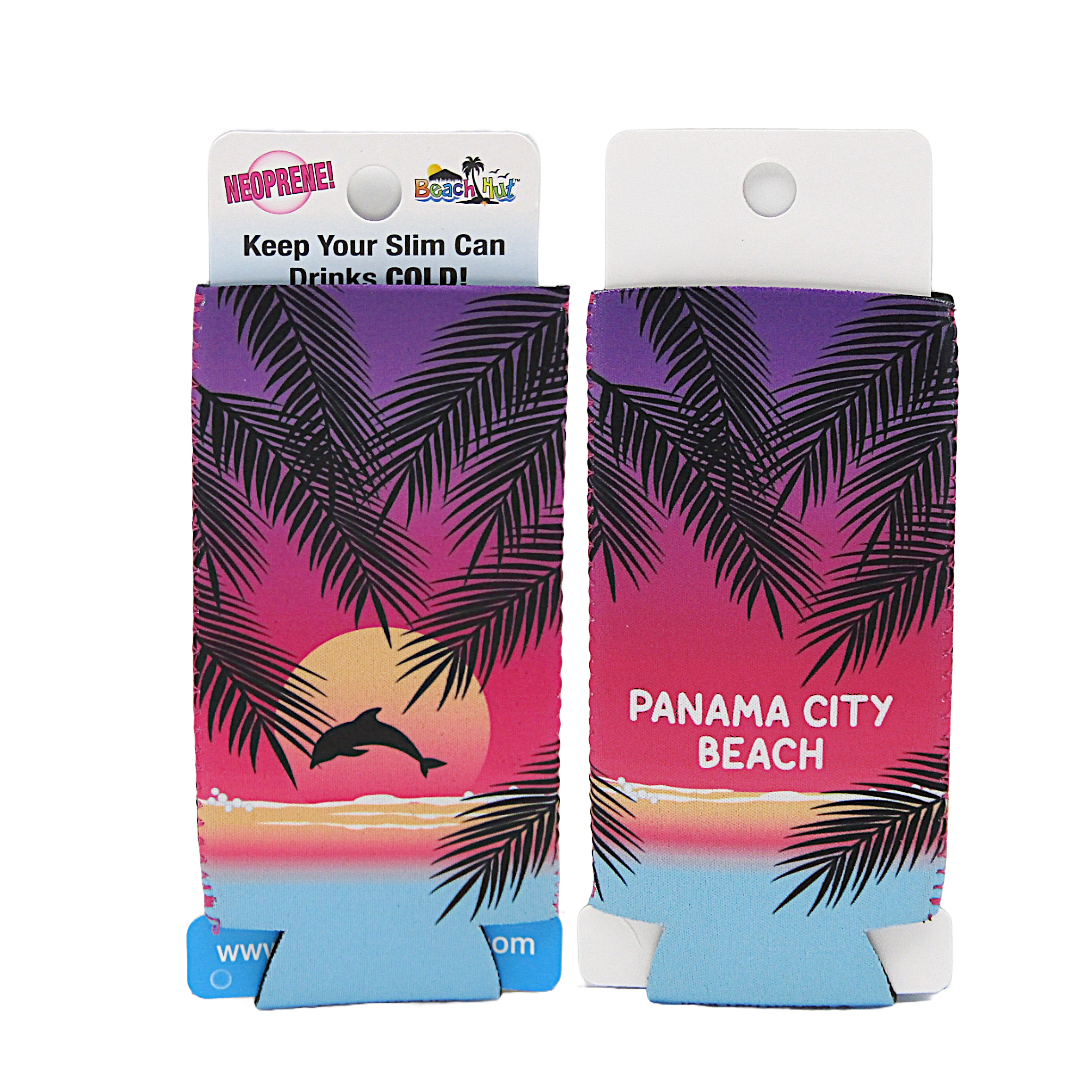 SC0007B SLIM CAN PANAMA CITY BEACH PURPLE DOLPHIN