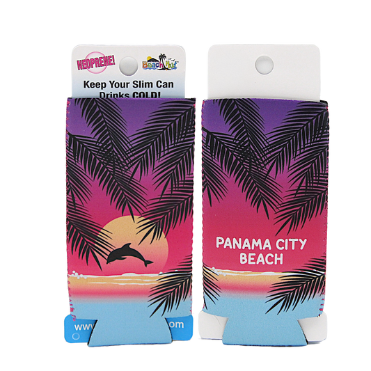 SC0007B SLIM CAN PANAMA CITY BEACH PURPLE DOLPHIN