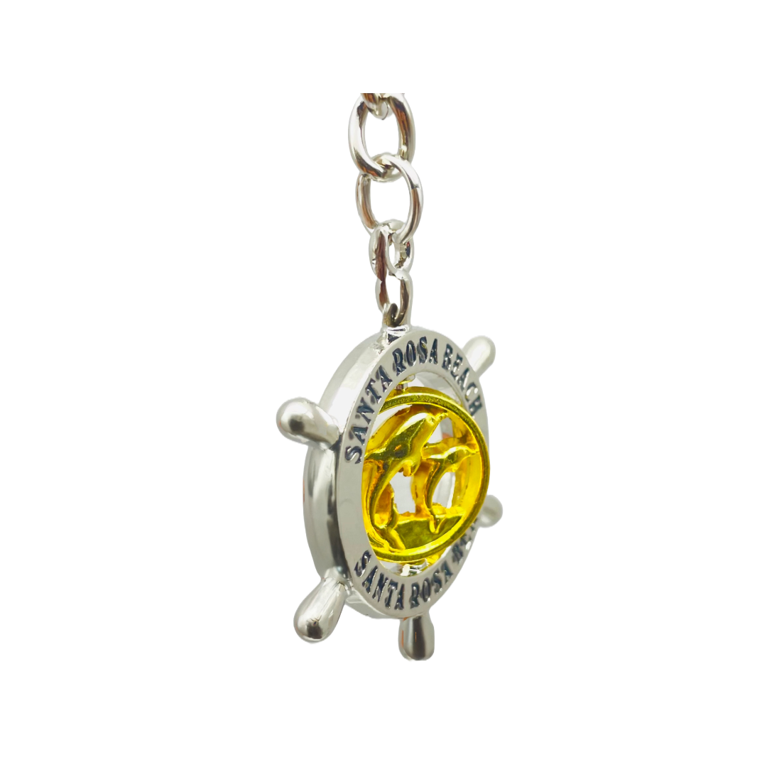 MK1162 SANTA ROSA BEACH SHIPWHEEL KEYCHAIN
