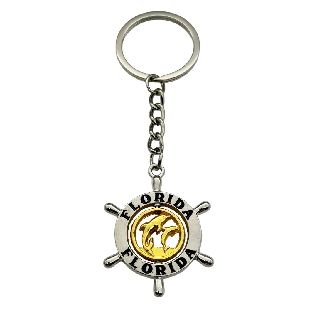 MK1150 FLORIDA SHIPWHEEL KEYCHAIN