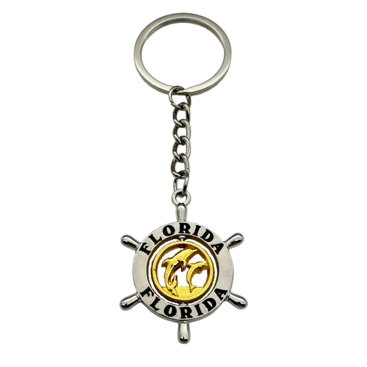 MK1150 FLORIDA SHIPWHEEL KEYCHAIN