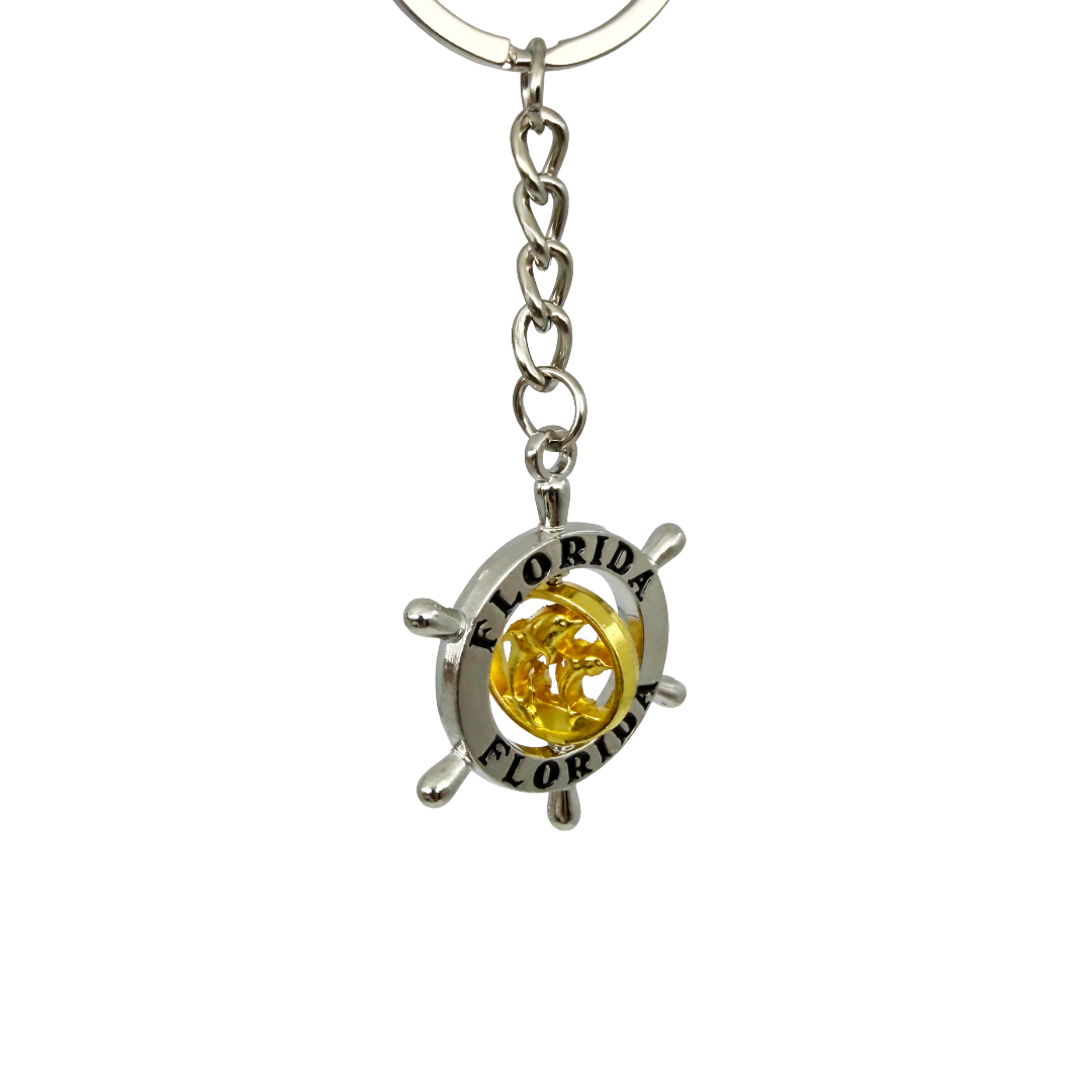MK1150 FLORIDA SHIPWHEEL KEYCHAIN