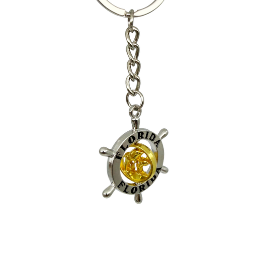 MK1150 FLORIDA SHIPWHEEL KEYCHAIN