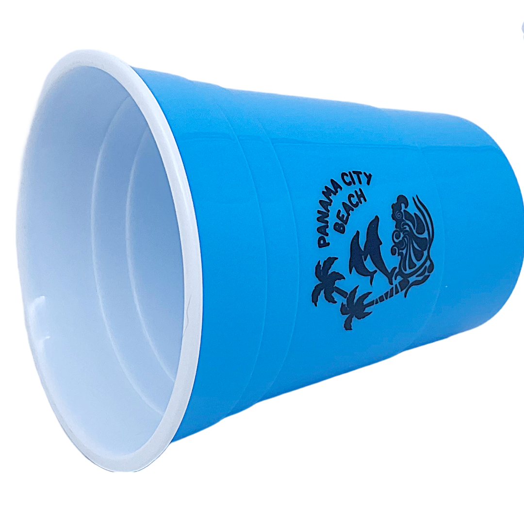 DC0002B PANAMA CITY BEACH PARTY CUP BLUE DOLPHINS