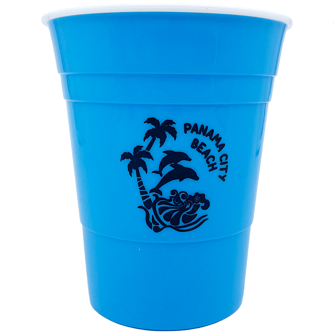 DC0002B PANAMA CITY BEACH PARTY CUP BLUE DOLPHINS