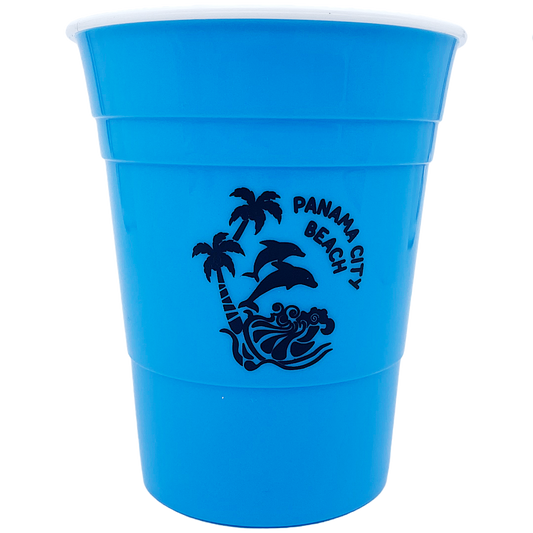 DC0002B PANAMA CITY BEACH PARTY CUP BLUE DOLPHINS
