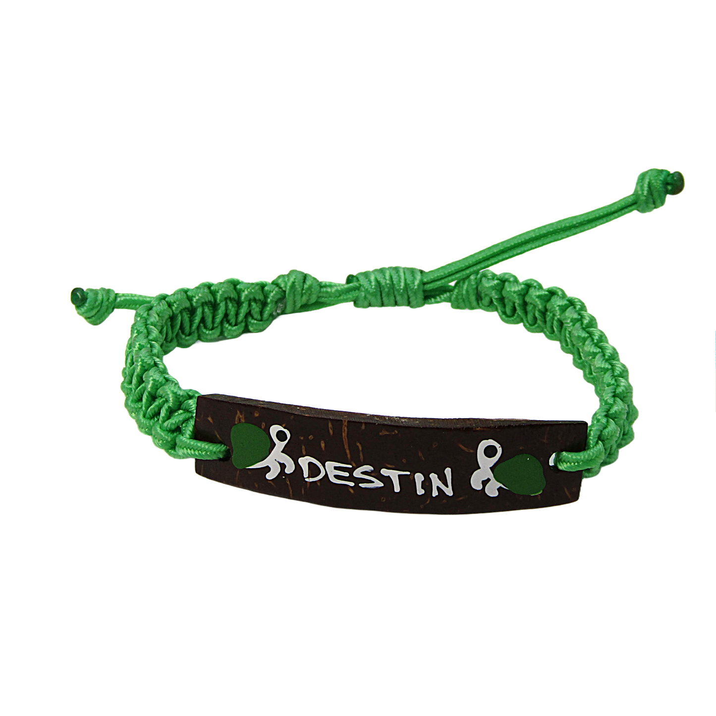 BR0205 BRACELET DESTIN GREEN MACRAME