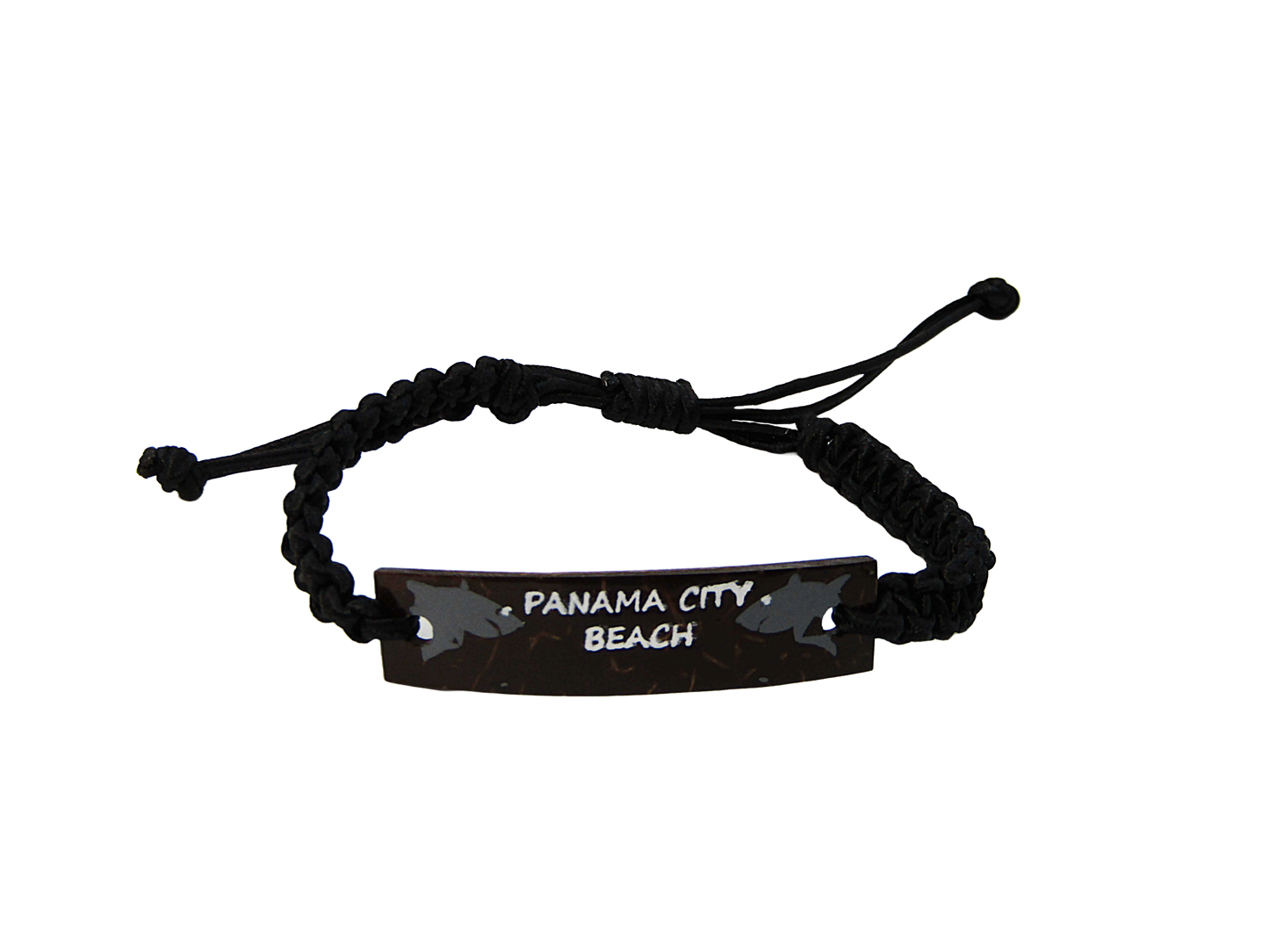 BR0300 BRACELET BLACK CORD W/SHARK PCB
