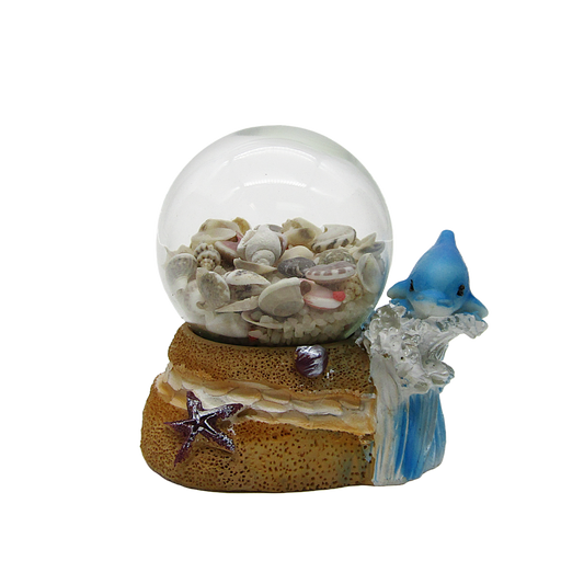 GL3002 PAD SAND GLOBE DOLPHIN W/SHELLS
