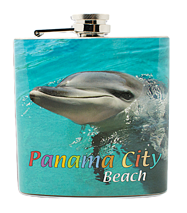HF3510 HIP FLASK PANAMA CITY BEACH DOLPHIN