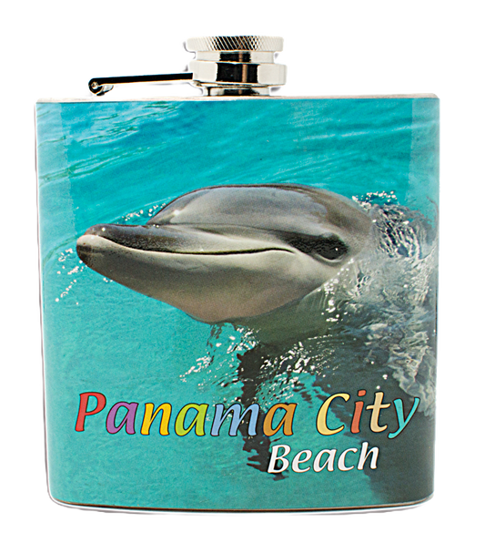 HF3510 HIP FLASK PANAMA CITY BEACH DOLPHIN