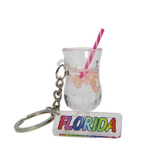 MK1102 FLORIDA DANGLE CLEAR CUP PINK FLOATING HEARTS