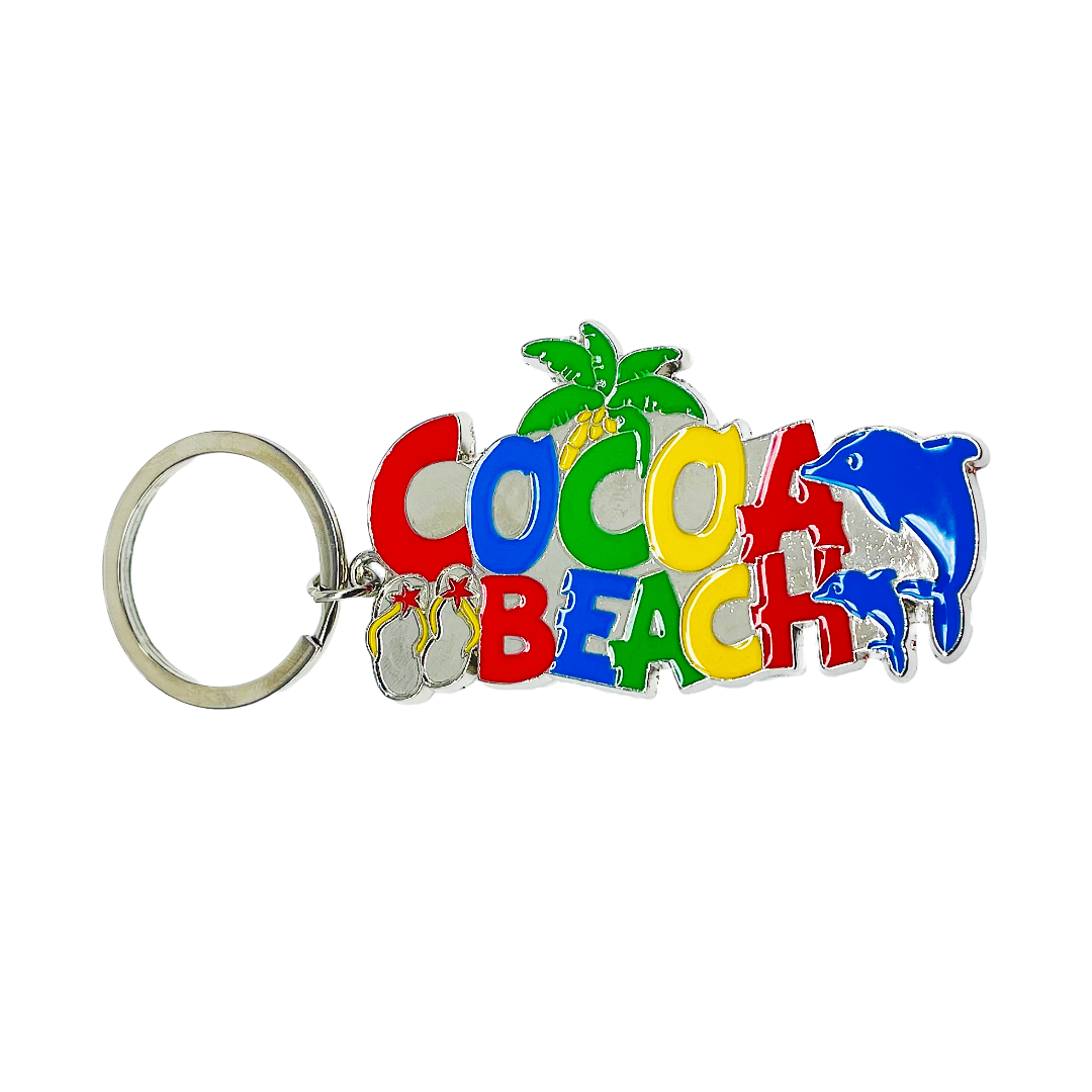MK1169 COCOA BEACH METAL KEYCHAIN