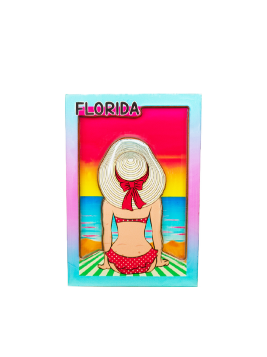 3DM1102 FLORIDA GIRL IN BIKINI W-HAT