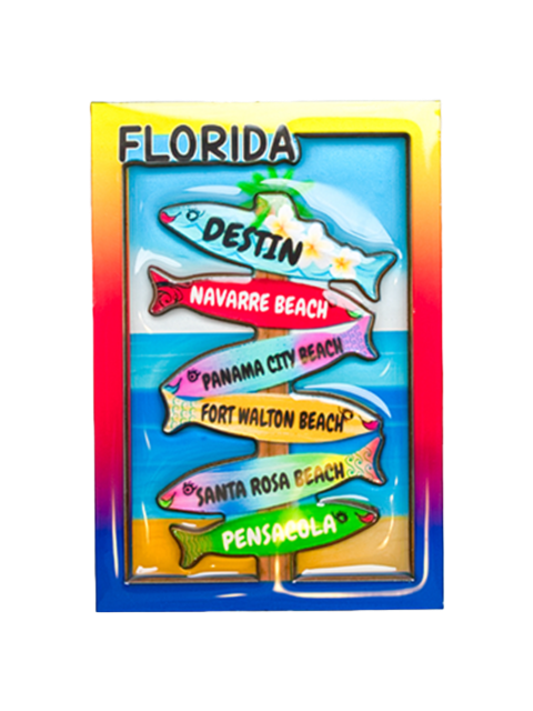 3DM1301P FLORIDA PANHANDLE FISH DESIGN