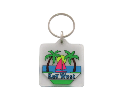 AK0110 KEY WEST SAILBOAT SUN PALMS