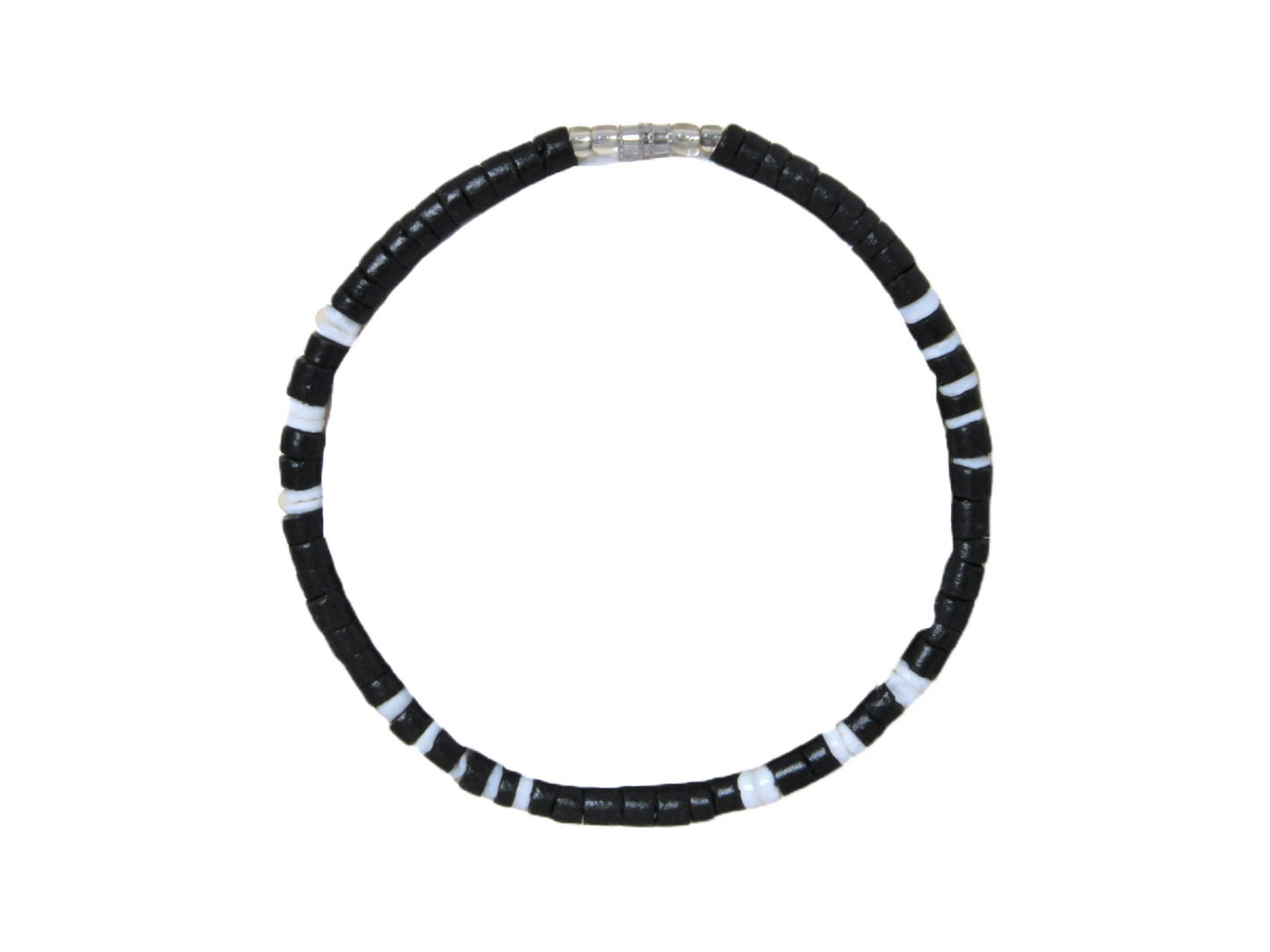 AN0003 CLAM ANKLET BLACK, WHITE