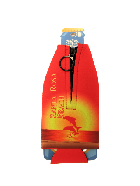 BK0033 SANTA ROSA BEACH RED SUNSET DOLPHINS