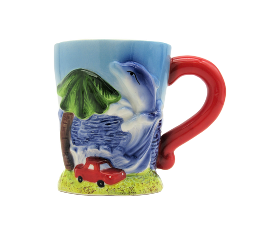 BM3501 PAD BEACH MUG RED DOLPHIN