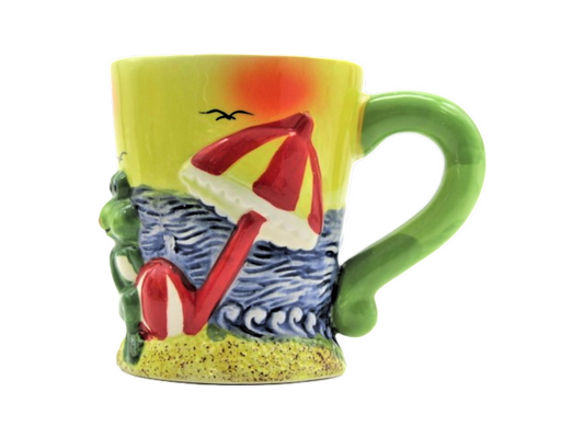 BM3502 PAD BEACH MUG GREEN UMBRELLA