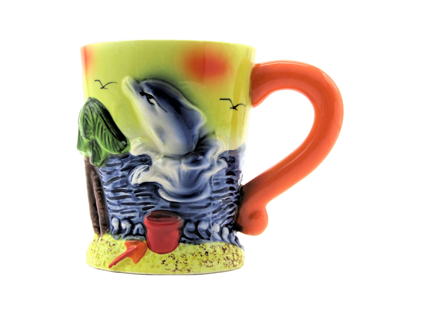BM3505 PAD BEACH MUG ORANGE DOLPHIN PAIL