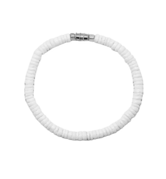 BR0004 BRACELET WHITE CLAM