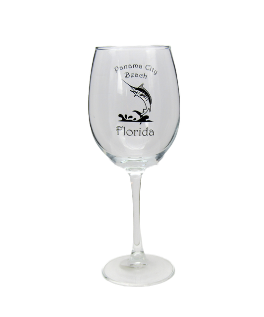 DG0010 PANAMA CITY BEACH MARLIN STEM GLASS