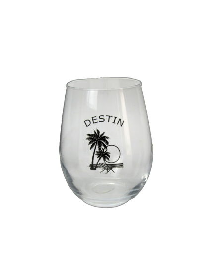 DG0051 DESTIN PALM ROUND GLASS