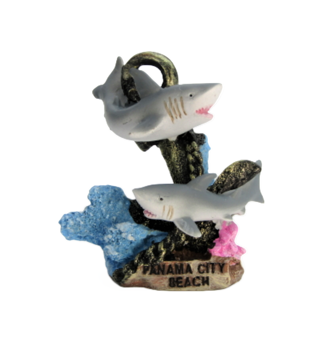 FIG5025 PANAMA CITY BEACH SHARK ANCHOR FIGURINE
