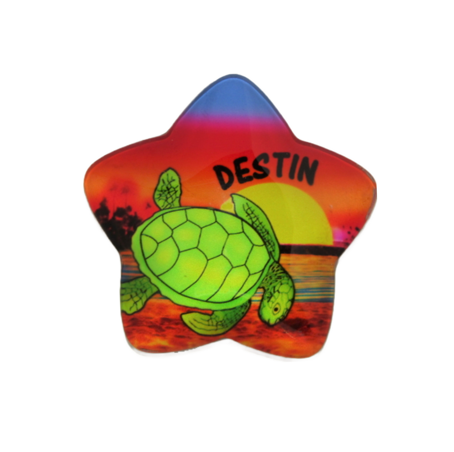 GM0306 DESTIN STAR GLASS MAGNET TURTLE