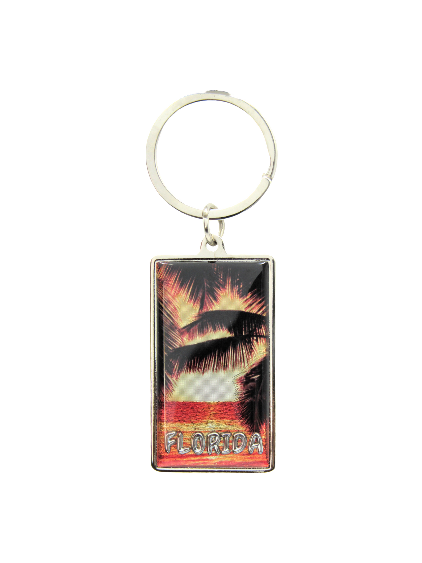 MK1130 FLORIDA METAL KEYCHAIN SUNSET