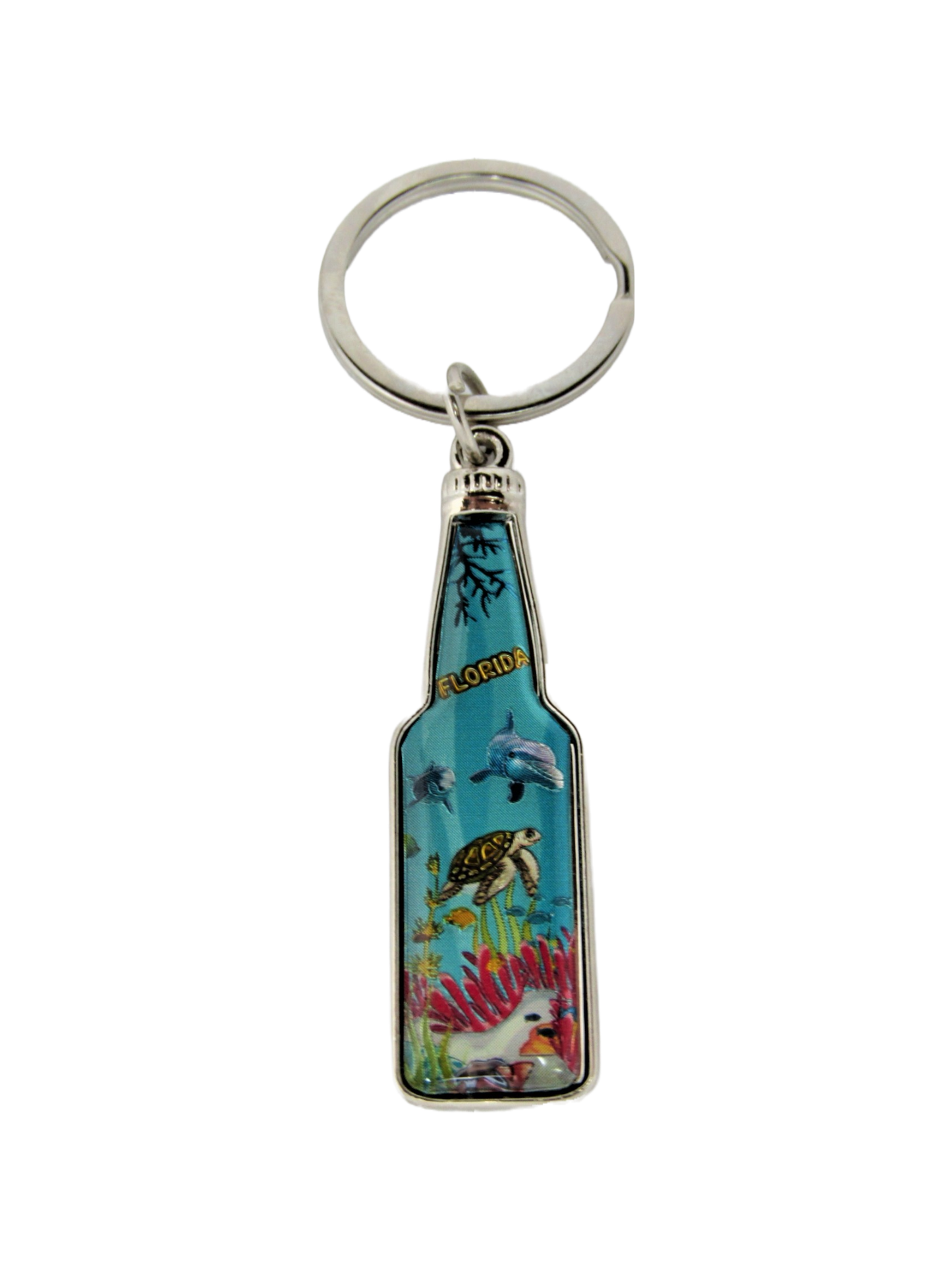 MK1140 FLORIDA BOTTLE SHAPE DOLPHINS AND TURTLES