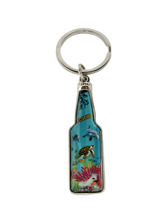 MK1140 FLORIDA BOTTLE SHAPE DOLPHINS AND TURTLES