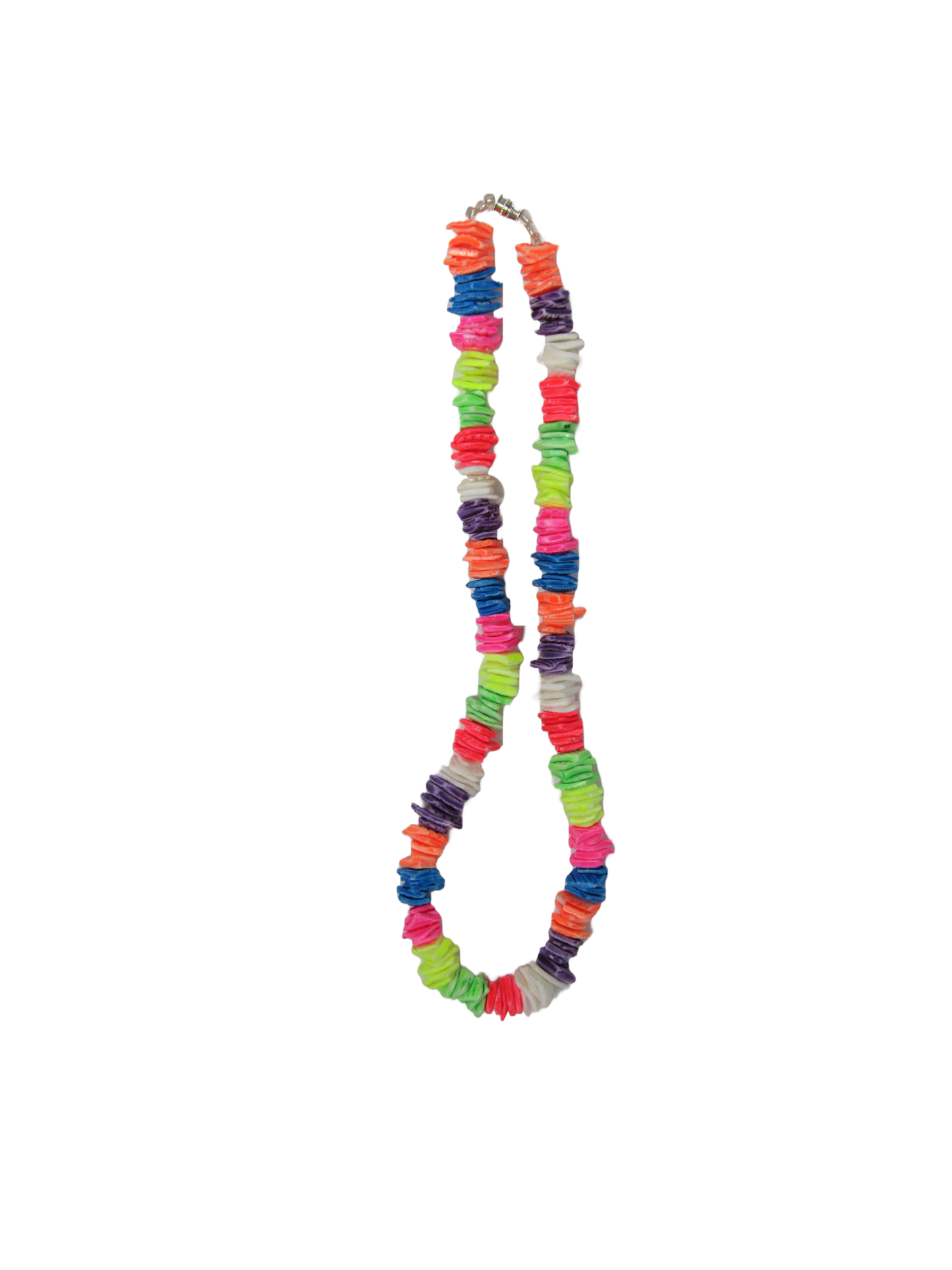 NK0007 NECKLACE RAINBOW PUKA SHELL