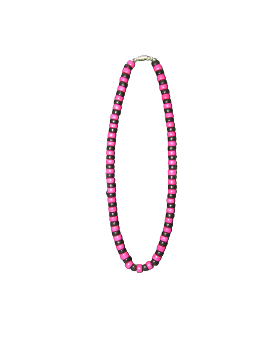 NK0009 NECKLACE PINK/BLACK