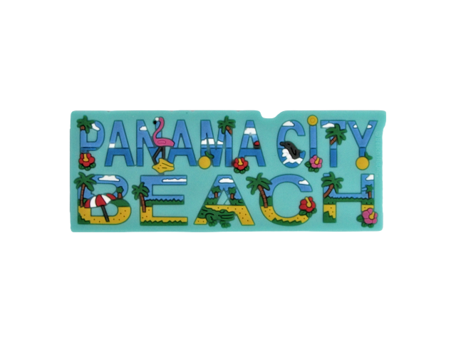RM0141 PANAMA CITY BEACH LETTERS TEAL
