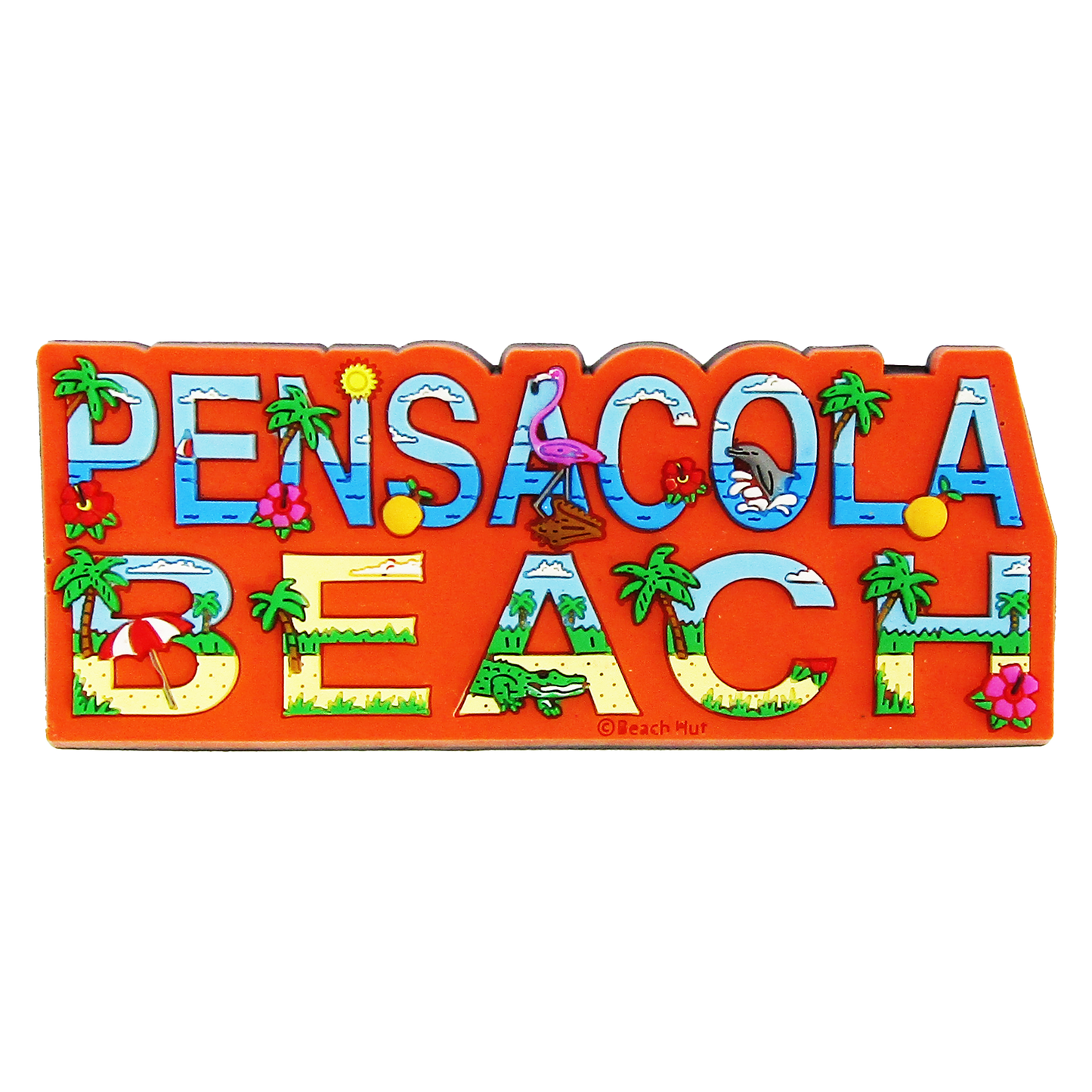 RM0160 PENSACOLA BEACH LETTERS RED