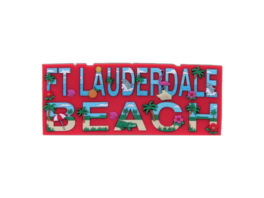 RM0171 FT. LAUDERDALE BEACH LETTERS RED