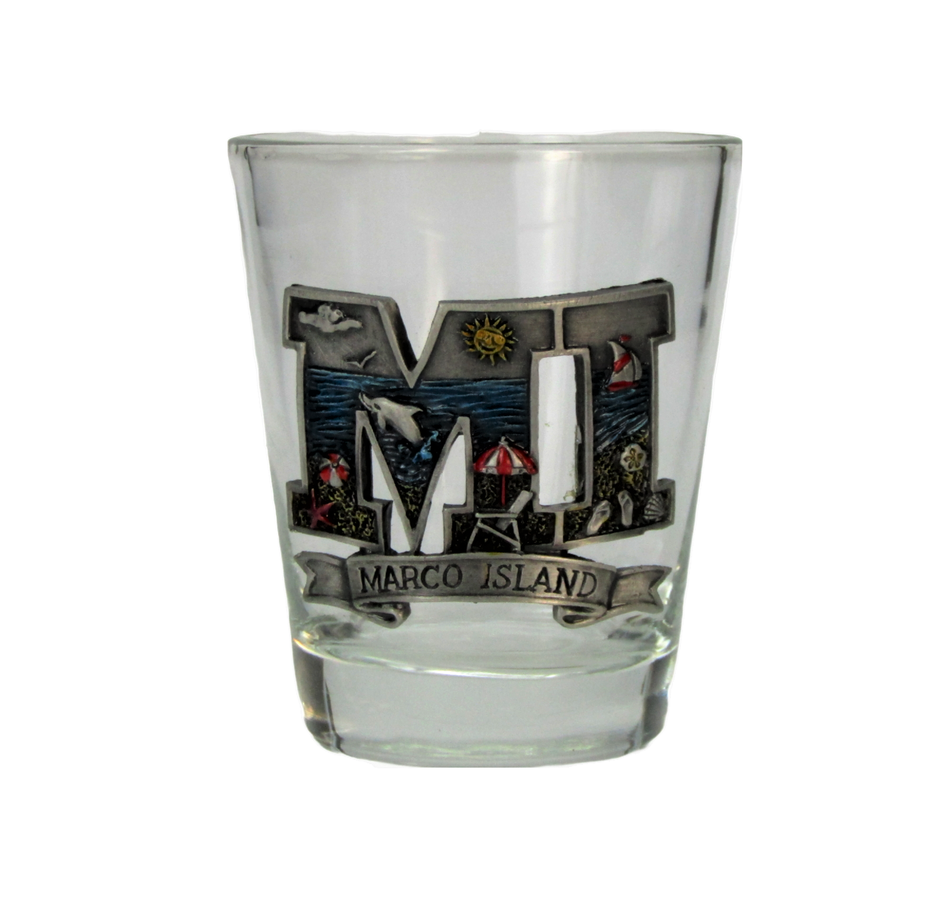 SG4501 MARCO ISLAND SHOT GLASS INITIALS