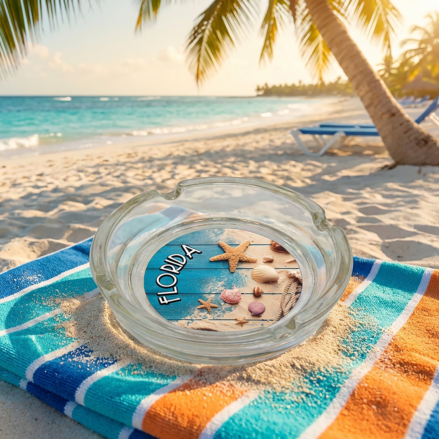 AS0005 4" FLORIDA SANDY DECK ASHTRAY