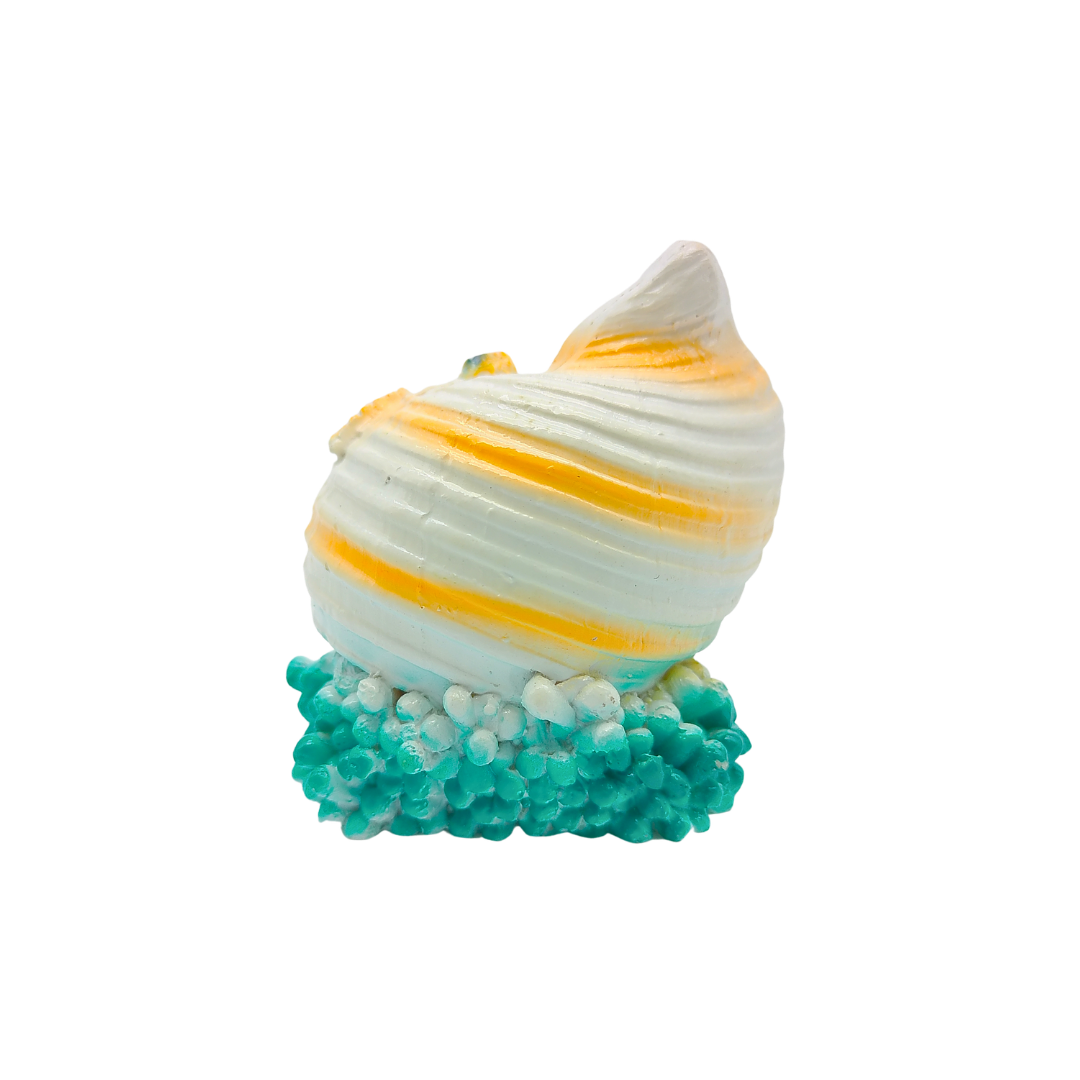 FIG5027 SHELL WITH TURTLE ORNAMENT