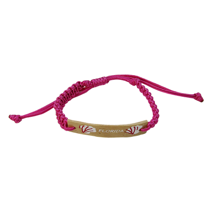 BR0021 BRACELET FLA PINK MACRAME