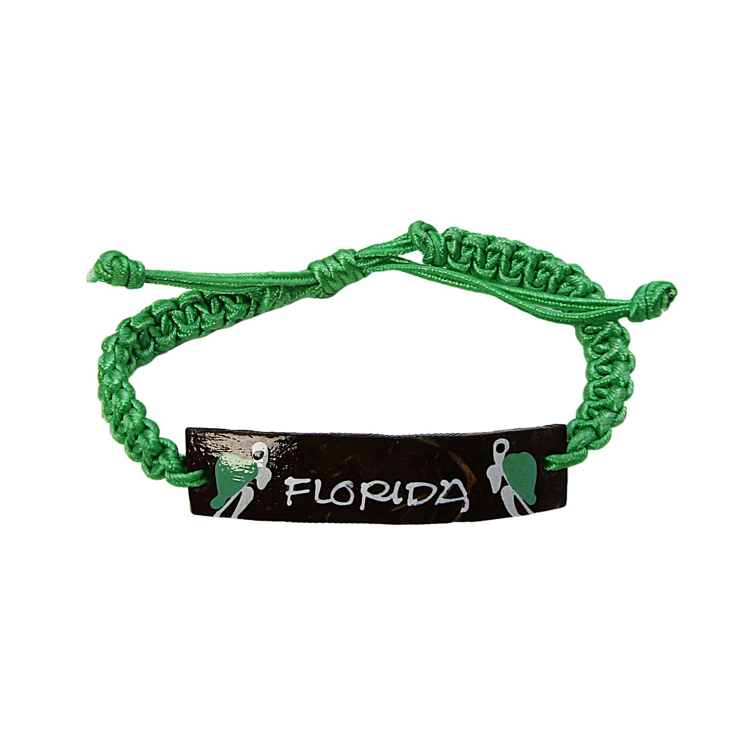 BR0025 BRACELET FLA GREEN MACRAME