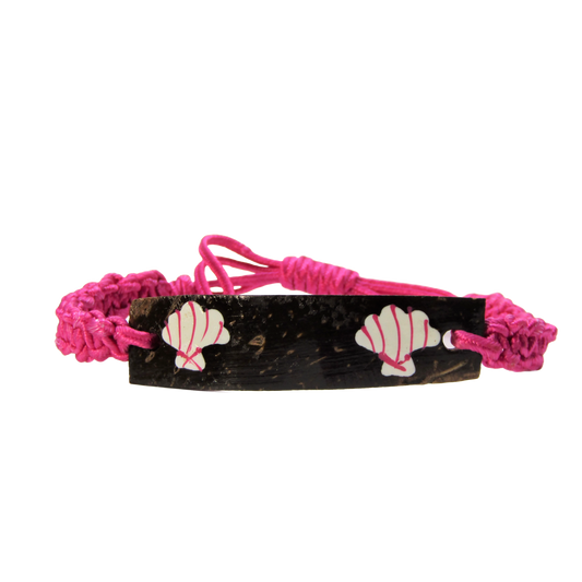 BR0101 BRACELET PAD PINK MACRAME