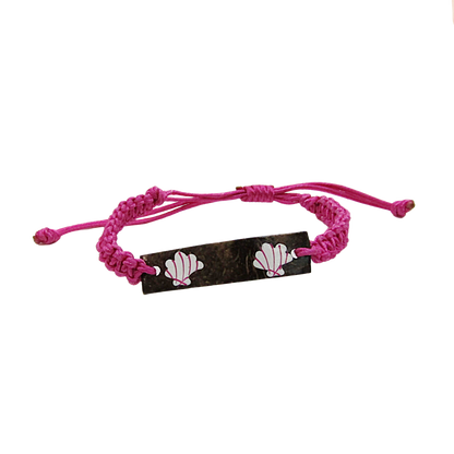 BR0101 BRACELET PAD PINK MACRAME