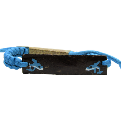 BR0102 BRACELET PAD BLUE MACRAME