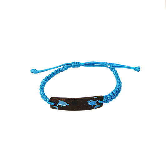 BR0102 BRACELET PAD BLUE MACRAME