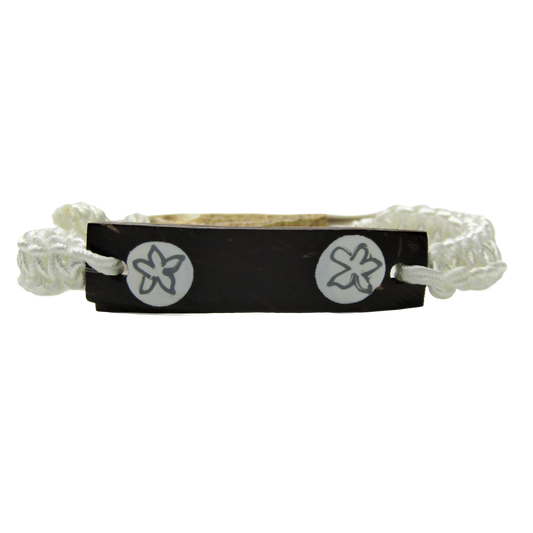 BR0103 BRACELET PAD WHITE MACRAME
