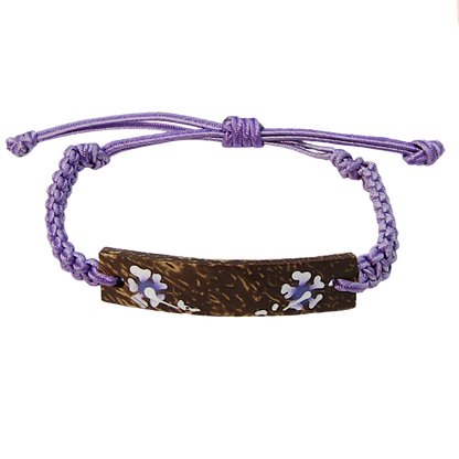 BR0104 BRACELET PAD PURPLE MACRAME